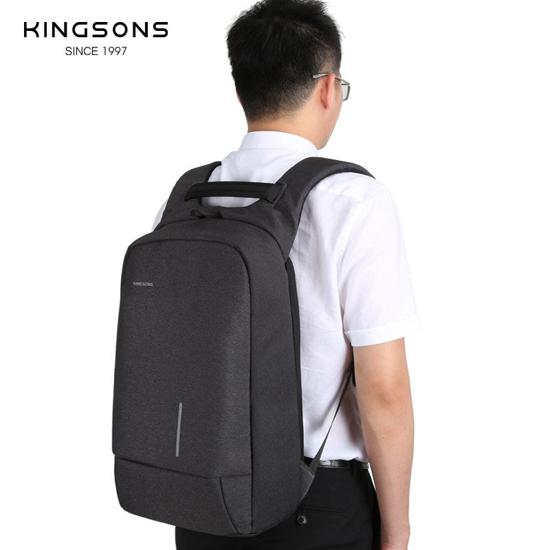 Kingsons, Backpack With Lock Password Ks3149W, 13.3 Inch, Dark Gray, Water-Resistant, Light Weight