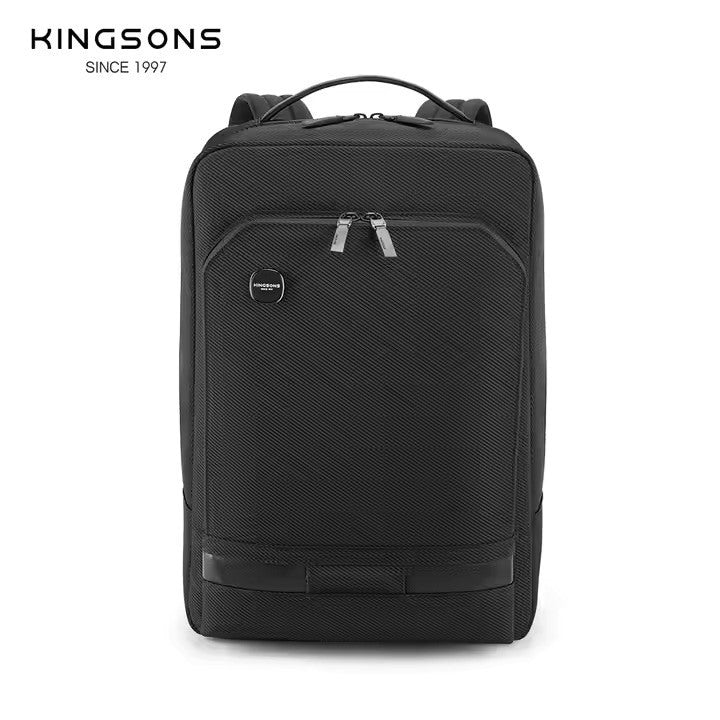 Kingsons, KS3323W High-Density 17L Business Backpack ? 1800D polyester + microfiber leather, Water-resistant, Shockproof