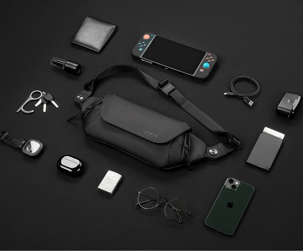 Kingsons, KS3248W Compact EDC Sling ? Water-Proof Crossbody with Magnetic Buckle