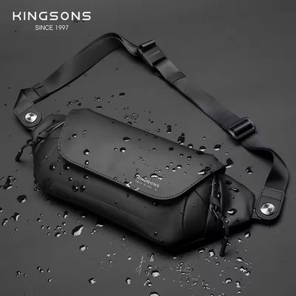 Kingsons, KS3248W Compact EDC Sling ? Water-Proof Crossbody with Magnetic Buckle