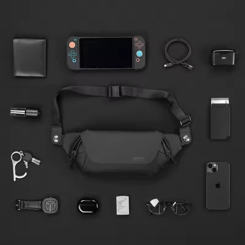 Kingsons, KS3248W Compact EDC Sling ? Water-Proof Crossbody with Magnetic Buckle