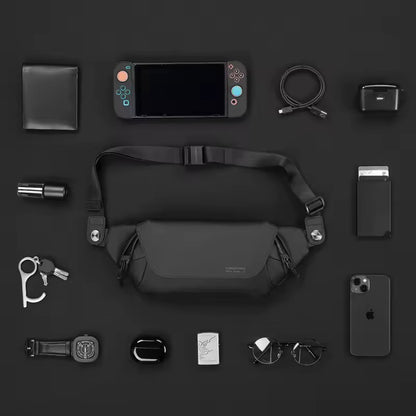 Kingsons, KS3248W Compact EDC Sling ? Water-Proof Crossbody with Magnetic Buckle