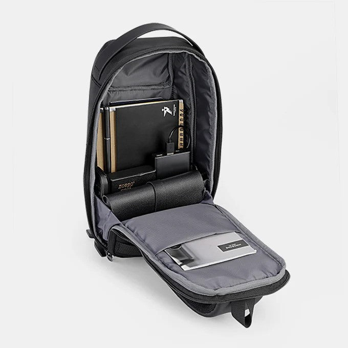 Kingsons, KS3288W-A Chest Sling Bag ? Waterproof High-Quality Material, TSA Pocket, USB Charging