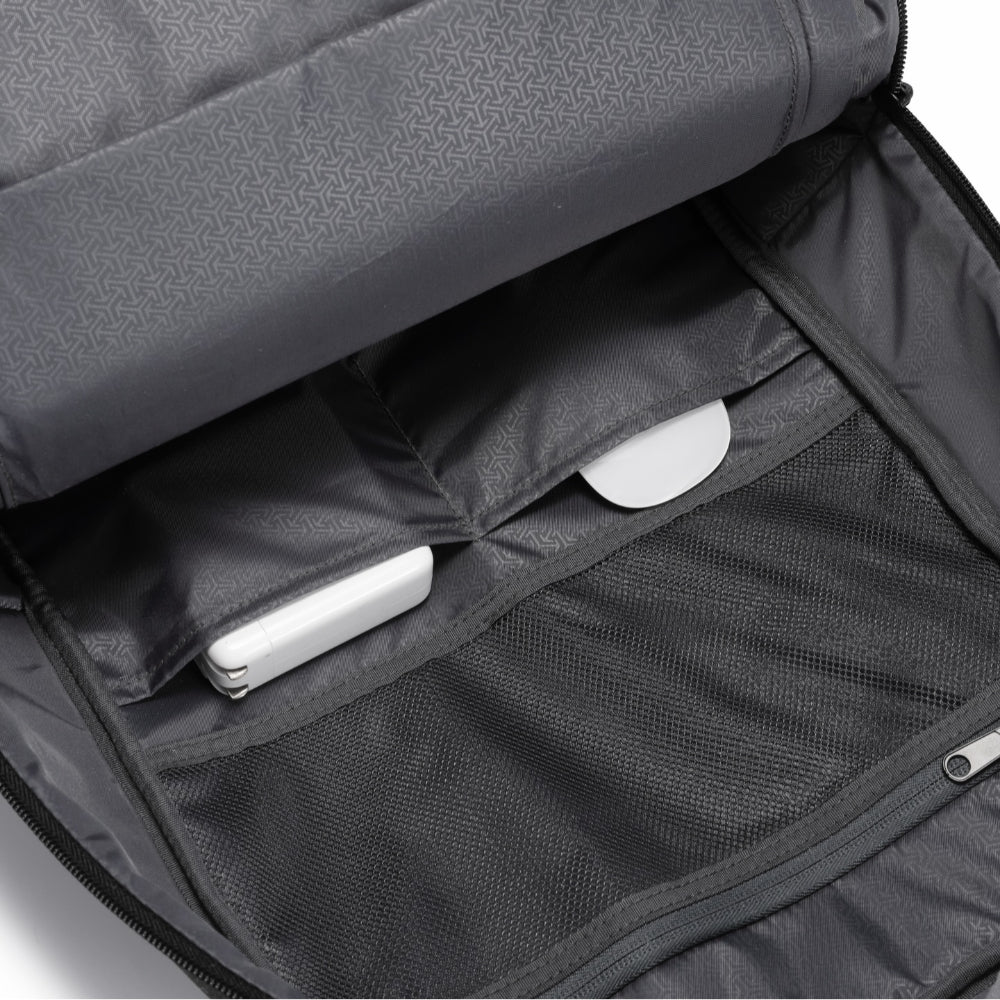 KINGSONS KS25458 18L Ergonomic Business Laptop Backpack, Waterproof, Scratch-Resistant Travel Commuter Bag Black