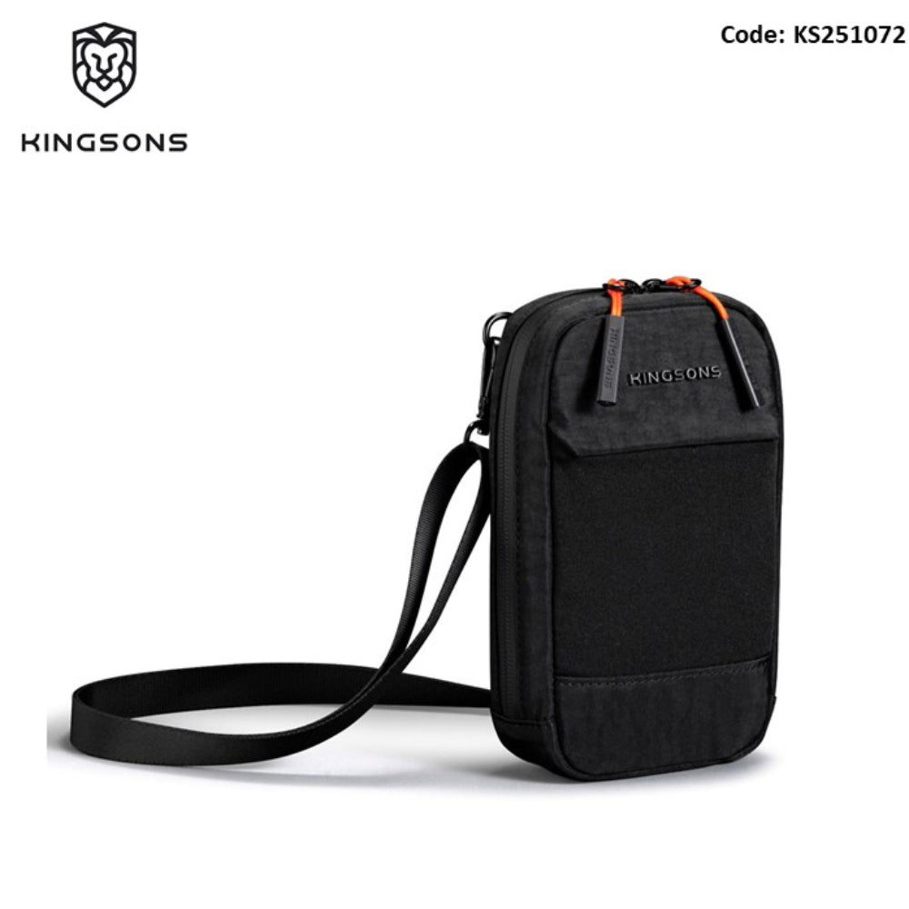 KINGSONS KS251072 Water-Resistant Modular Tech & Phone Organizer – Versatile Crossbody, Backpack, & Belt Bag