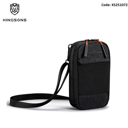 KINGSONS KS251072 Water-Resistant Modular Tech & Phone Organizer – Versatile Crossbody, Backpack, & Belt Bag