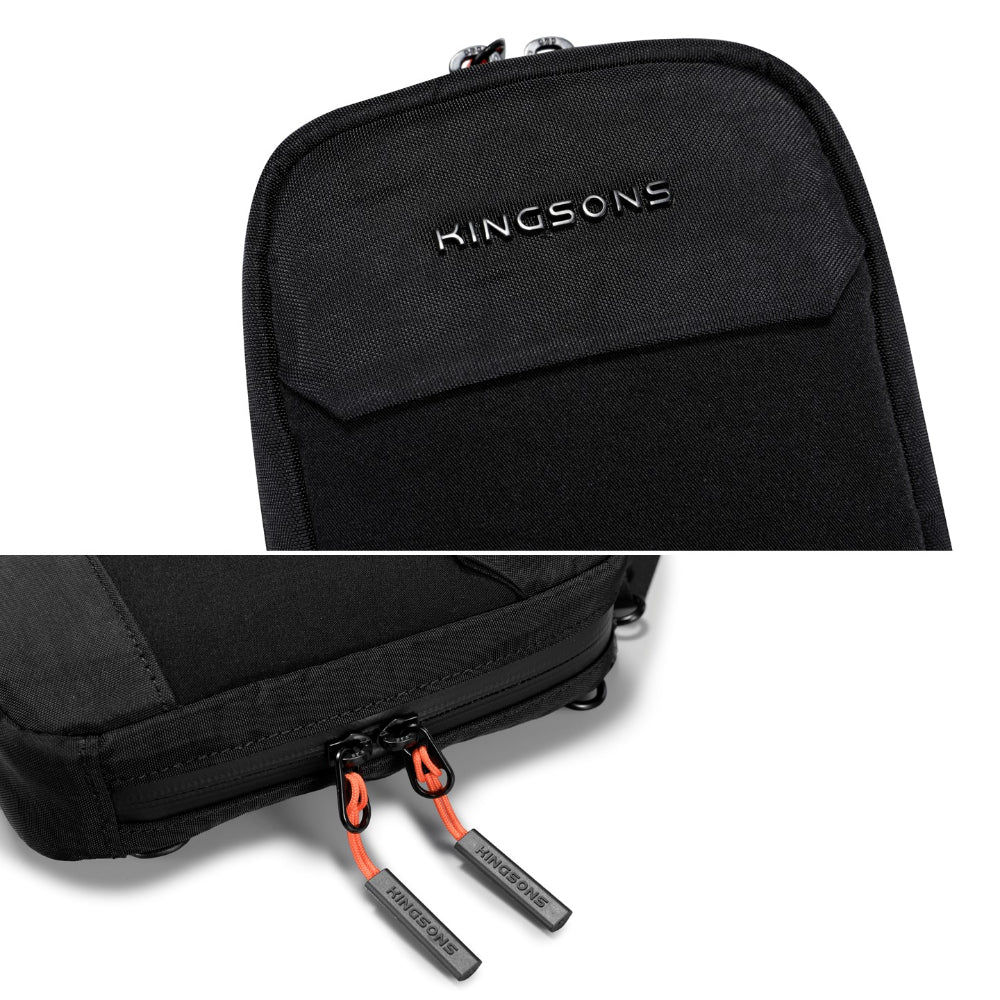 KINGSONS KS251072 Water-Resistant Modular Tech & Phone Organizer – Versatile Crossbody, Backpack, & Belt Bag