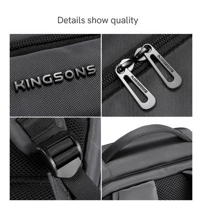 KINGSONS KS25465 15.6' Premium Waterproof Laptop Backpack,  Multi-Compartment Ergonomic Travel Bag, Business design