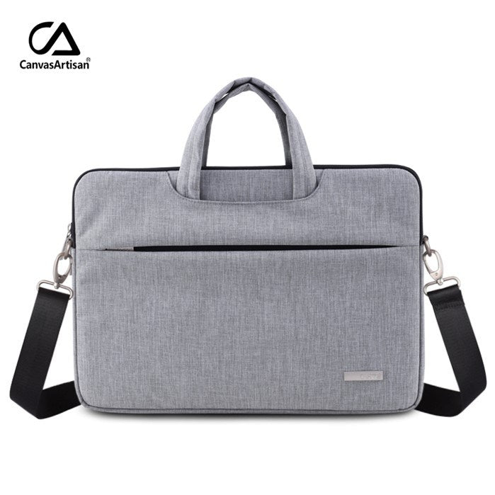 Canvasartisan, Slim Laptop Bag L3-C12 Light Gray, Durable And Water-Resistant, Available in Different Sizes