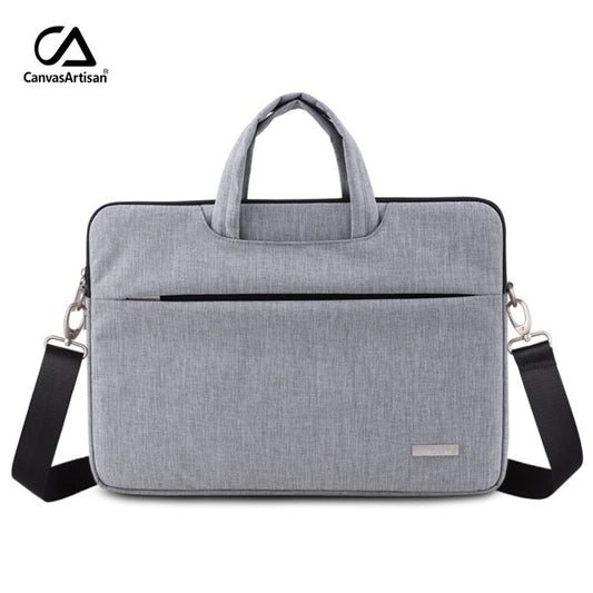 Canvasartisan, Slim Laptop Bag L3-C12 Light Gray, Durable And Water-Resistant, Available in Different Sizes