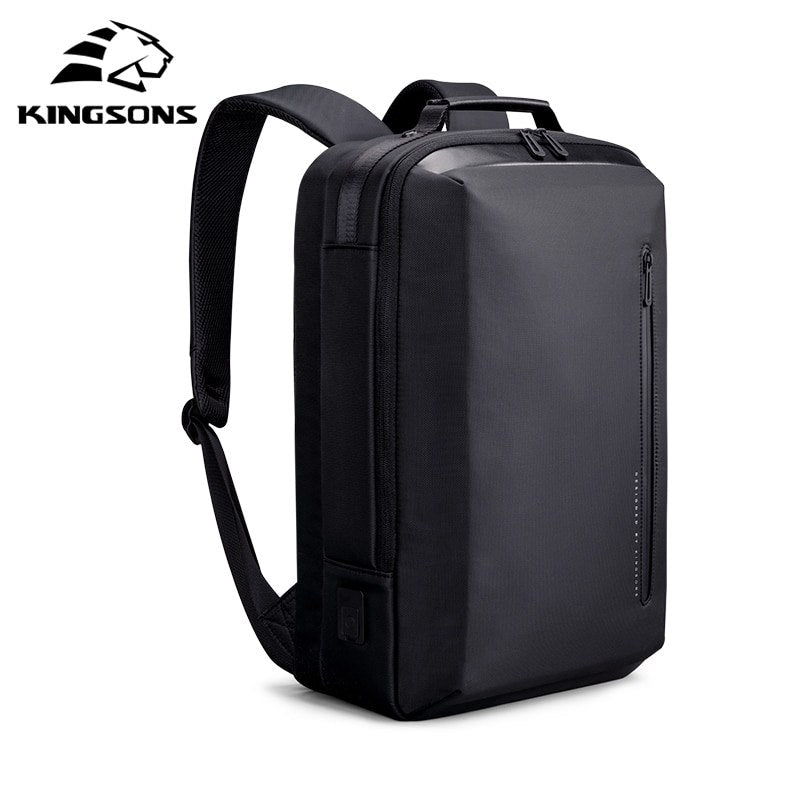 Kingsons, Multifunctional Backpack Ks3223W Black, 15.6 Inch Water-Resistant, Shock-Resistant, Ergonomic Deisgn