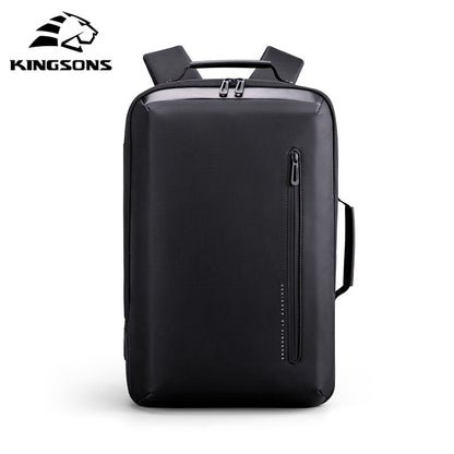 Kingsons, Multifunctional Backpack Ks3223W Black, 15.6 Inch Water-Resistant, Shock-Resistant, Ergonomic Deisgn