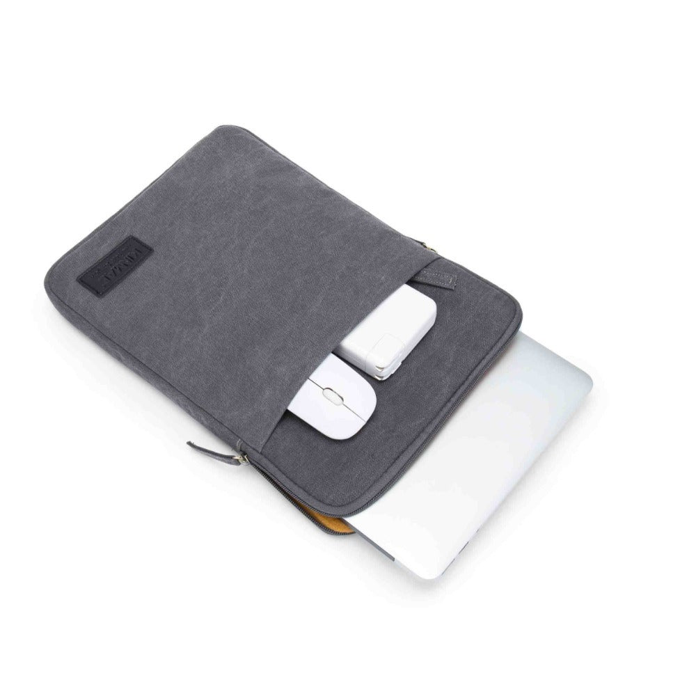 Kinmac, Slim Laptop Sleeve Kms418 Gray, Vertical Design, Soft Interior Lining & Water-Resistant, Available in Different Sizes