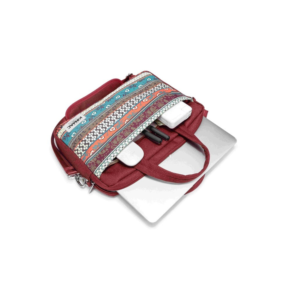 Kinmac, Business Laptop Bag Kmc424 Red Bohemian, Durable And Water-Resistant, Available in Different Sizes