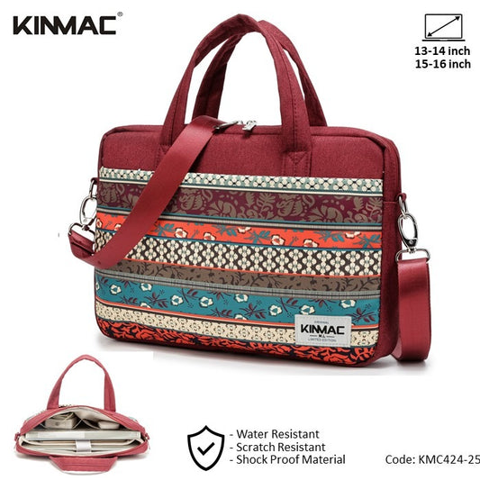 Kinmac, Business Laptop Bag Kmc424 Red Bohemian, Durable And Water-Resistant, Available in Different Sizes