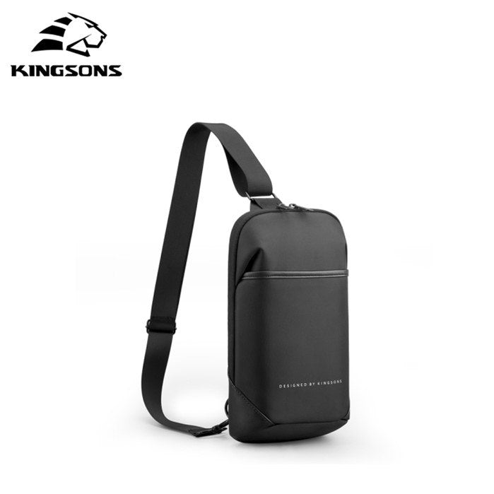 Kingsons, Multifunctional Chest Bag Ks3211W Black Water-Resistant, Shock-Resistant, Slim Deisgn