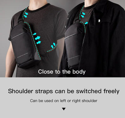 Kingsons, Multifunctional Chest Bag Ks3211W Black Water-Resistant, Shock-Resistant, Slim Deisgn