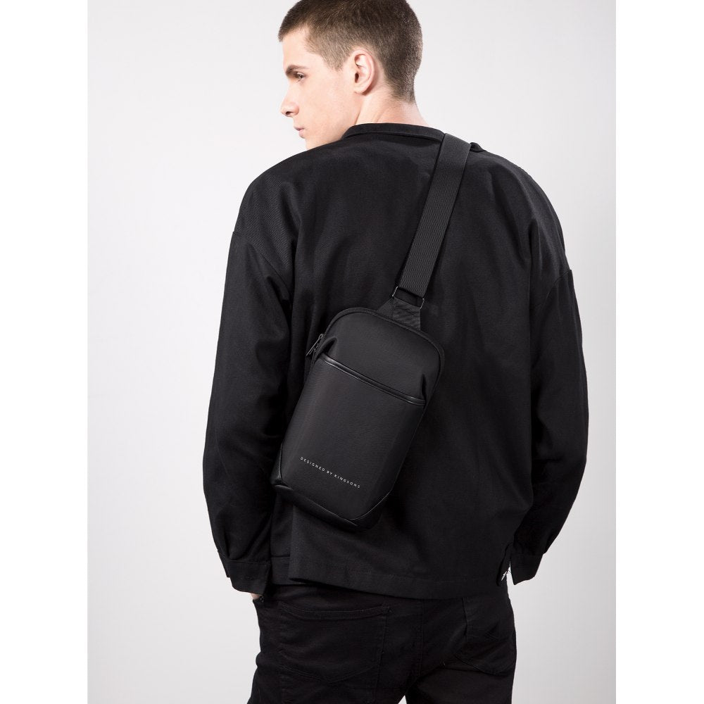 Kingsons, Multifunctional Chest Bag Ks3211W Black Water-Resistant, Shock-Resistant, Slim Deisgn