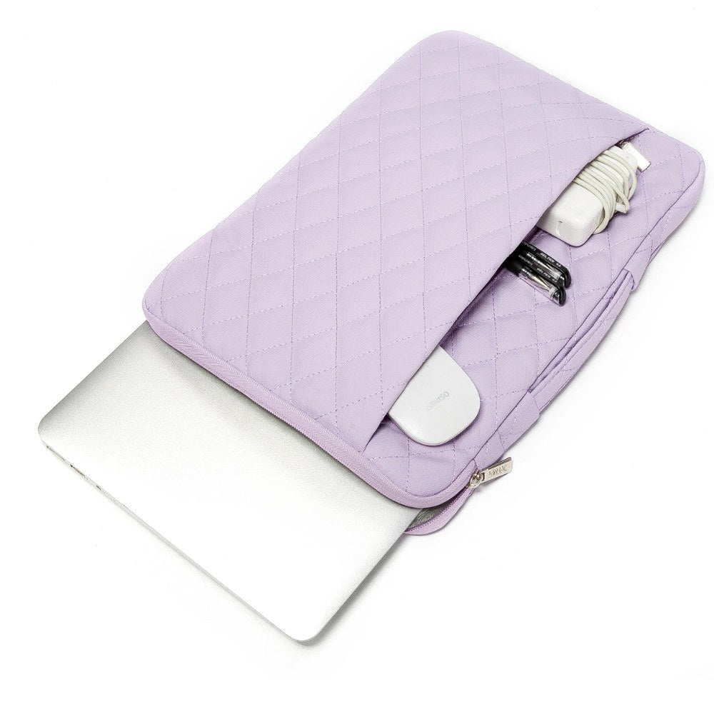 Kinmac, Vertical Design Sleeve KMC457-58 Purple Embroidery, High Quality, Soft Interior Lining & Water-resistant, Available in Different Sizes