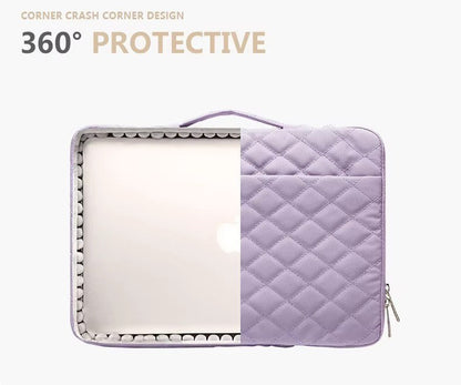 Kinmac, Vertical Design Sleeve KMC457-58 Purple Embroidery, High Quality, Soft Interior Lining & Water-resistant, Available in Different Sizes