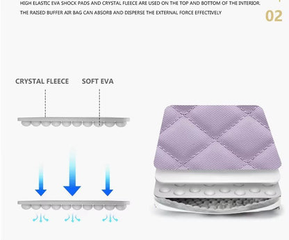Kinmac, Vertical Design Sleeve KMC457-58 Purple Embroidery, High Quality, Soft Interior Lining & Water-resistant, Available in Different Sizes