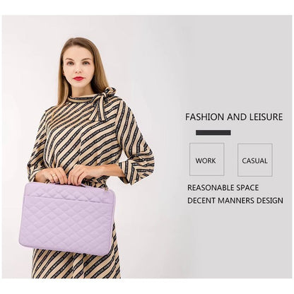 Kinmac, Vertical Design Sleeve KMC457-58 Purple Embroidery, High Quality, Soft Interior Lining & Water-resistant, Available in Different Sizes