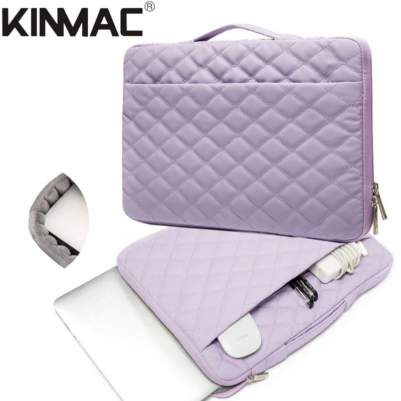 Kinmac, Vertical Design Sleeve KMC457-58 Purple Embroidery, High Quality, Soft Interior Lining & Water-resistant, Available in Different Sizes