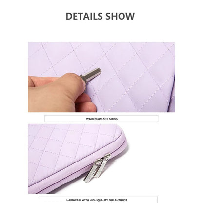 Kinmac, Vertical Design Sleeve KMC457-58 Purple Embroidery, High Quality, Soft Interior Lining & Water-resistant, Available in Different Sizes