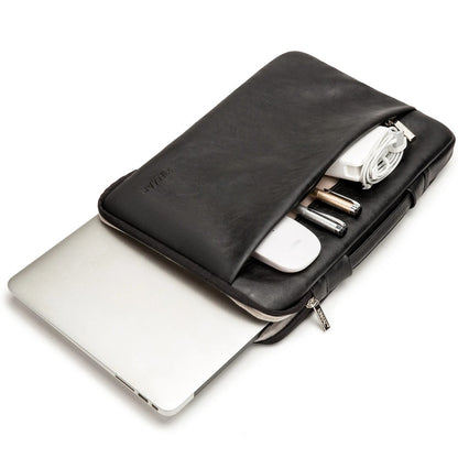 Kinmac, Vertical Design Sleeve Kmc463-64 Black Pu, Full Protection & Water-Resistant
