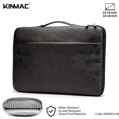 Kinmac, Vertical Design Sleeve Kmc463-64 Black Pu, Full Protection & Water-Resistant
