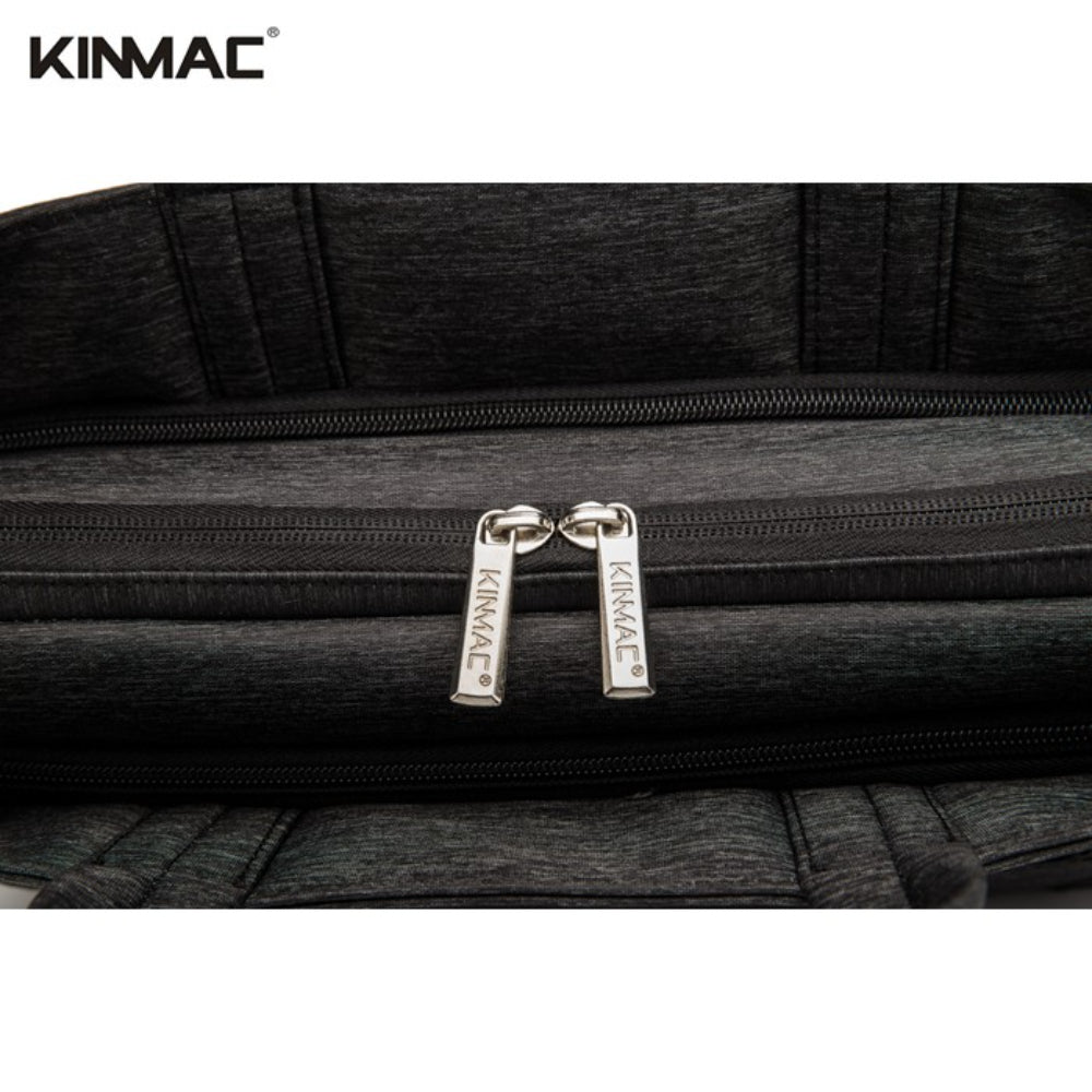 Professional KINMAC Laptop Bag KMC 468-69: Premium PU Leather, Water-Resistant, 3-Compartment Storage [13-14 Inch]
