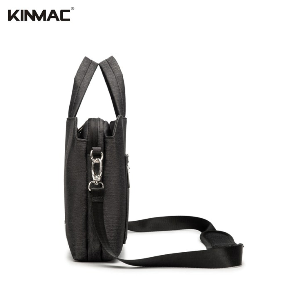 Professional KINMAC Laptop Bag KMC 468-69: Premium PU Leather, Water-Resistant, 3-Compartment Storage [13-14 Inch]