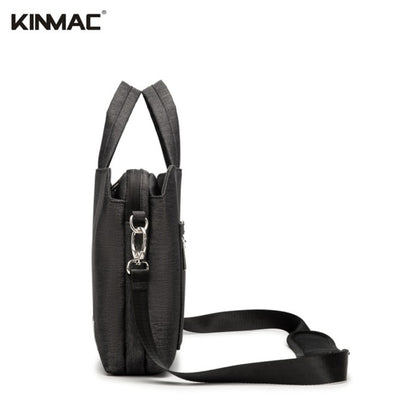 Professional KINMAC Laptop Bag KMC 468-69: Premium PU Leather, Water-Resistant, 3-Compartment Storage [13-14 Inch]