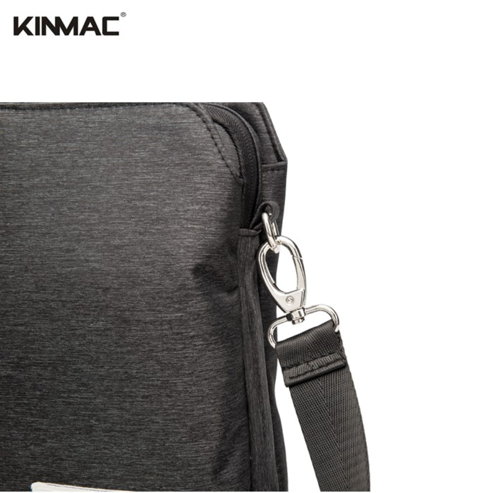Professional KINMAC Laptop Bag KMC 468-69: Premium PU Leather, Water-Resistant, 3-Compartment Storage [13-14 Inch]