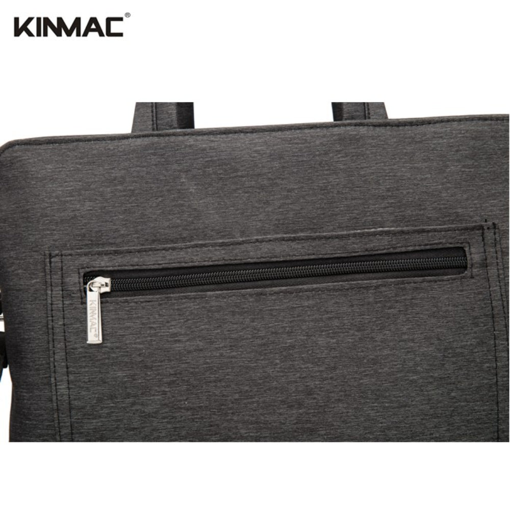 Professional KINMAC Laptop Bag KMC 468-69: Premium PU Leather, Water-Resistant, 3-Compartment Storage [13-14 Inch]