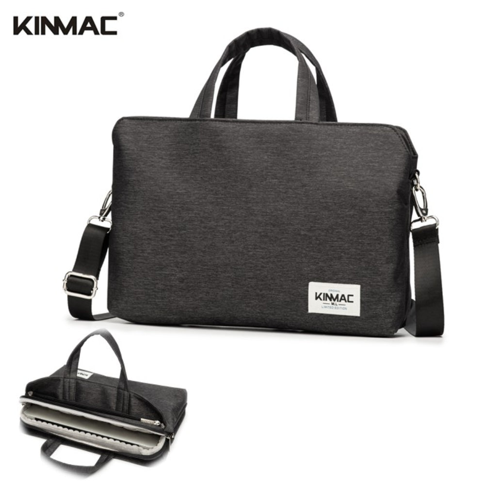 Professional KINMAC Laptop Bag KMC 468-69: Premium PU Leather, Water-Resistant, 3-Compartment Storage [15-16 Inch]