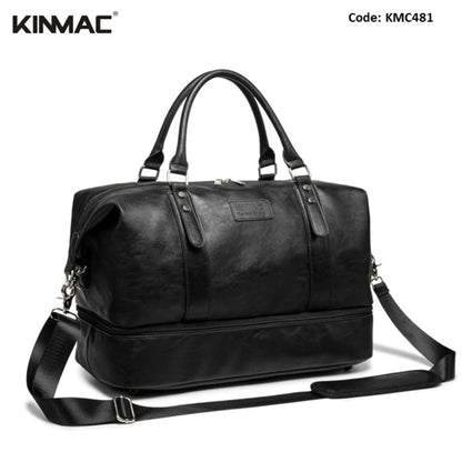 KINMAC Premium Leather Waterproof Gym Bag for Men & Women KMC481-82 Travel Duffel Bag with Shoe Compartment, Dry/Wet Separation, Available in Different Colors