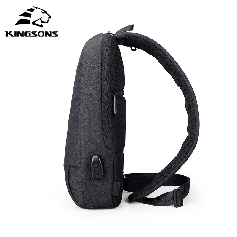 Kingsons, Multifunctional Chest Bag Ks3173W Dark Gray Water-Resistant, Shock-Resistant