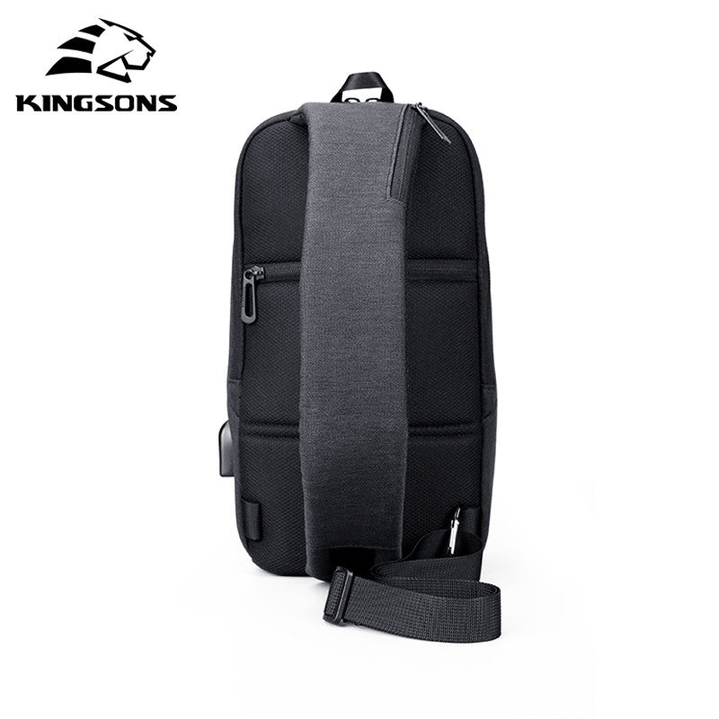 Kingsons, Multifunctional Chest Bag Ks3173W Dark Gray Water-Resistant, Shock-Resistant