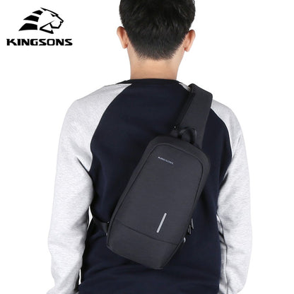 Kingsons, Multifunctional Chest Bag Ks3173W Dark Gray Water-Resistant, Shock-Resistant