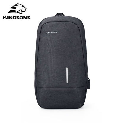 Kingsons, Multifunctional Chest Bag Ks3173W Dark Gray Water-Resistant, Shock-Resistant