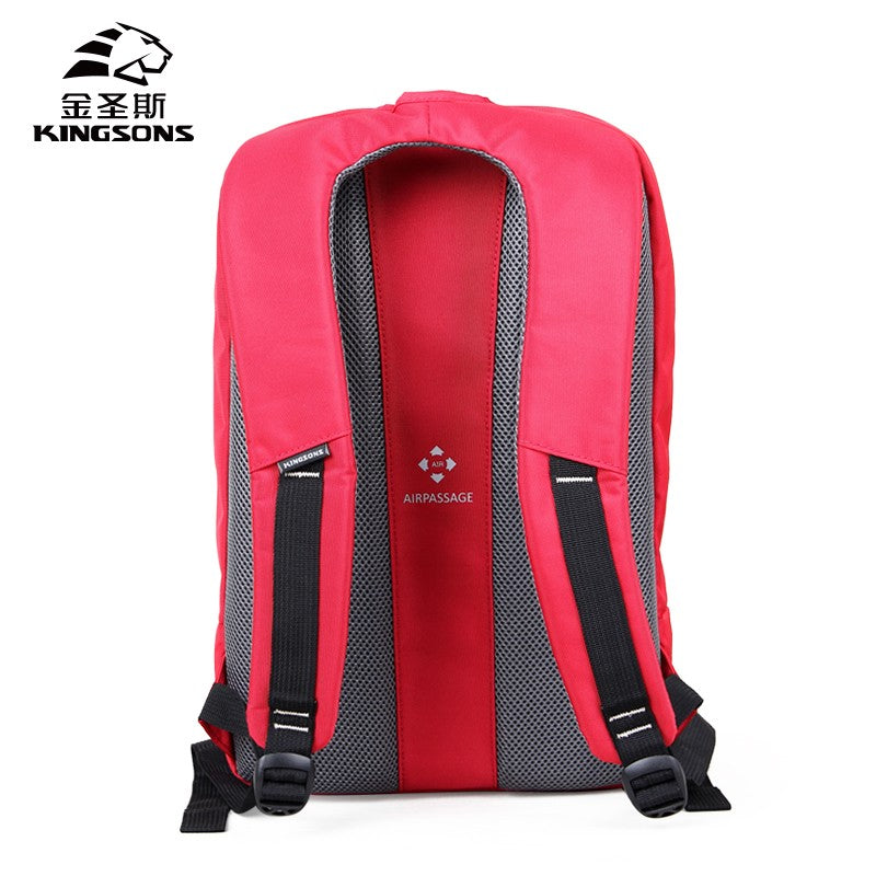 Kingsons, Backpack Ks3037W Red, 14.1 Inch Water-Resistant, Light Weight