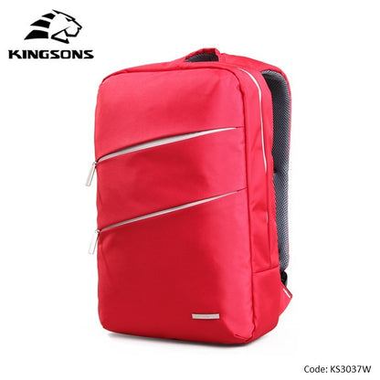 Kingsons, Backpack Ks3037W Red, 14.1 Inch Water-Resistant, Light Weight