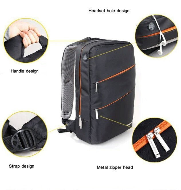 Kingsons, Backpack Ks3037W Red, 14.1 Inch Water-Resistant, Light Weight