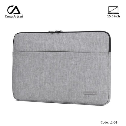 Canvasartisan Slim Laptop Sleeve L2-01 (15 Inch) Light Gray,  Water-Resistant