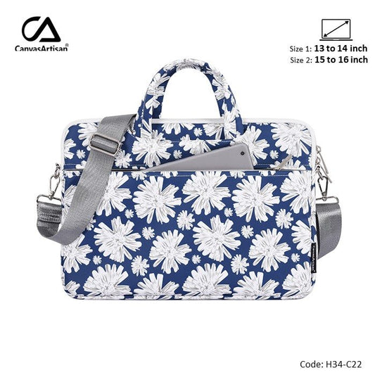 Canvasartisan, Fashion Design Laptop Bag H34-C22 (13-14 Inch) Blue, Durable And Water-Resistant