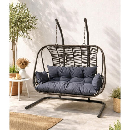 Outdoor Double Swing Chair - Rope Weave Design, BALINA