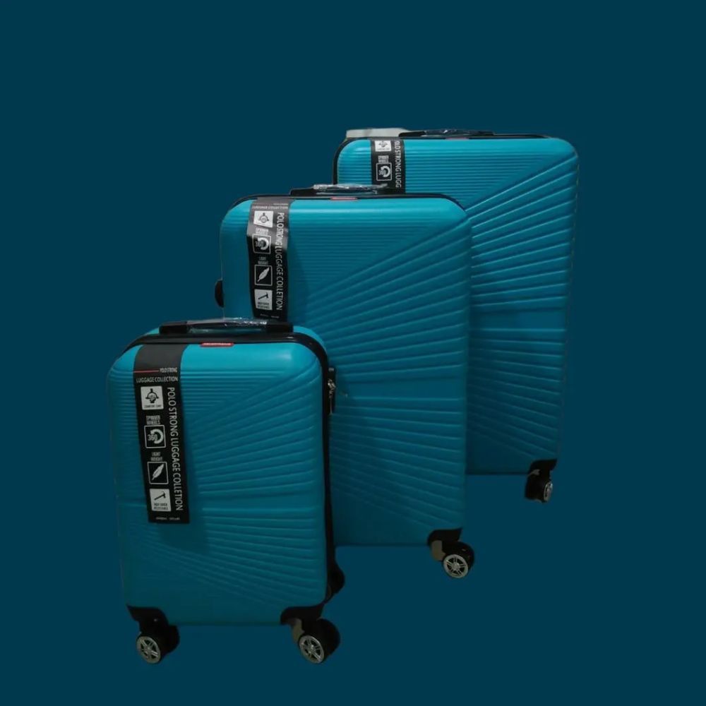 Basics, Travel Suitcase Bags Hardside 4 Wheels Luggage 3-Piece Set, Available in Different Colors