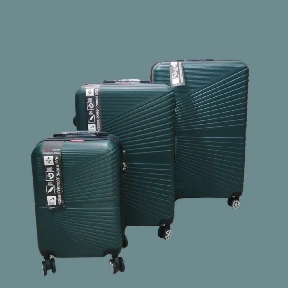Basics, Travel Suitcase Bags Hardside 4 Wheels Luggage 3-Piece Set, Available in Different Colors