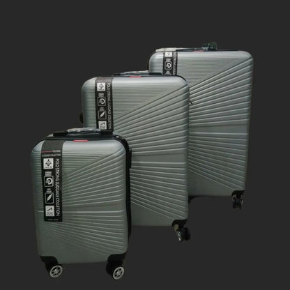 Basics, Travel Suitcase Bags Hardside 4 Wheels Luggage 3-Piece Set, Available in Different Colors